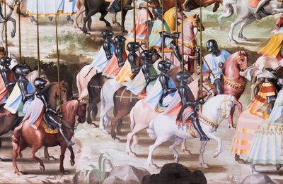 (Detail) Fresco in the Hall of Battles of the 1431 Battle of La Higueruela by Niccolo Granello